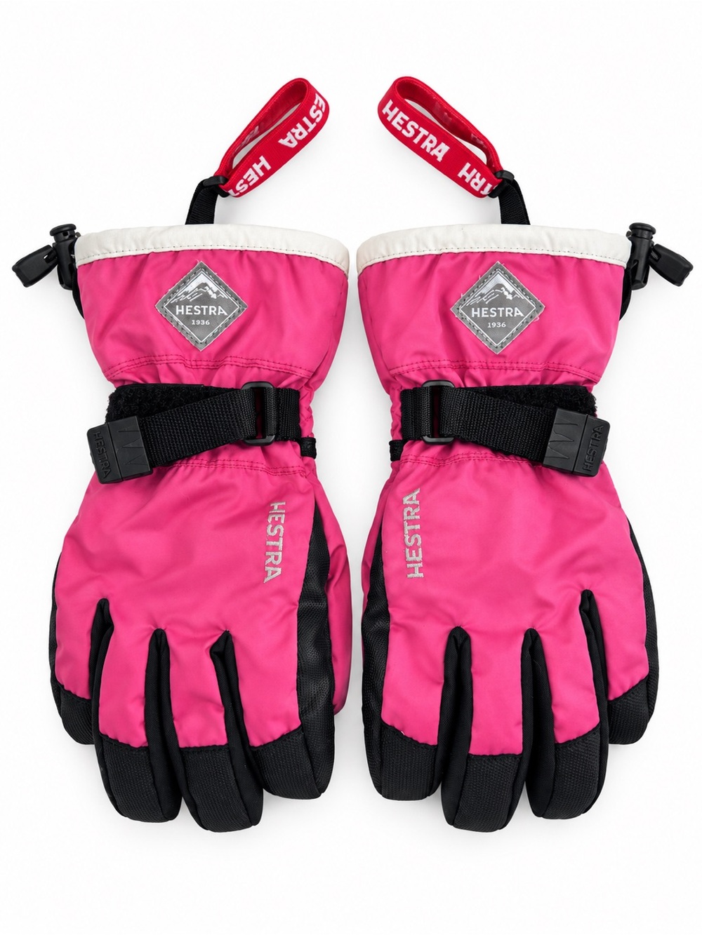 Hestra Gauntlet CZone Jr Waterproof Ski Gloves Pink Black Girls Size 4